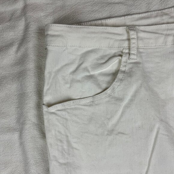 Saints & Hearts White Bell Bottoms Jeans Size 3XL Flare High Rise Denim Disco - Picture 6 of 14
